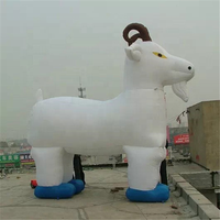 Animal de chèvre gonflable géant personnalisé mouton gonflable blanc pour la publicité extérieure lancement gonflable chèvre agréable