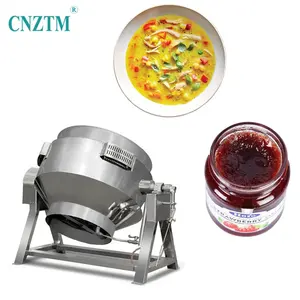 600L Stainless steel gas steam electrical jacketed pot heating mixing industrial cooker titlting fixed cooking jacket kettle