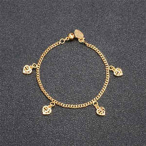 Bracelets pour femmes plaqués or 24 carats JXX Wholesale, nouveau design, petits charms en cuivre, bijoux de type bracelet. - Product Image 6