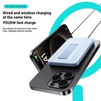 Batería Portátil con Logotipo Personalizado PD de 22.5W, Banco de Energía Magnético de 5000 mAh, Cargador Inalámbrico para Teléfono Celular