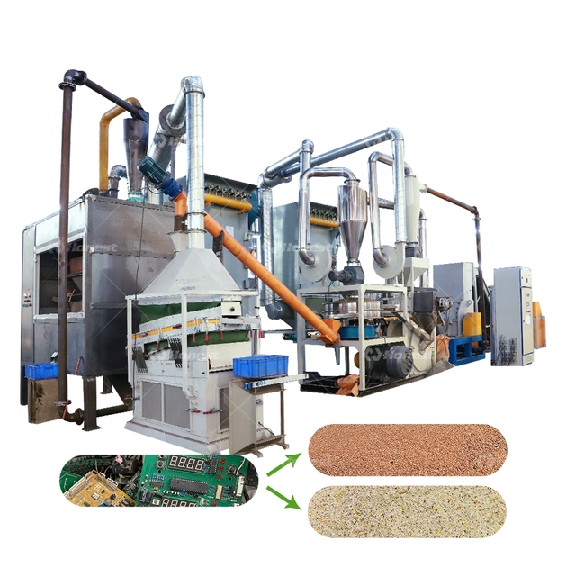 China Factory E Waste PCB Metal Recovery Machines Scrap Circuit Board Recycling Machine PCB Crushing Separating Machine for Sale