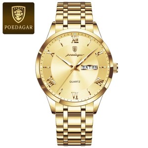 Reloj POEDAGAR 978 de Lujo con Cuarzo, Correa de Acero Inoxidable para Hombre, Luminoso e Impermeable - Product Image 5