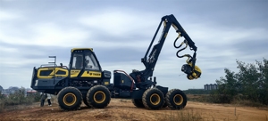 XUVOL OEM/ODM Cabine pivotante et auto-nivelante Moteur 250 kW Puissance de l'engin  Abatteuse forestière à pneus en caoutchouc Abatteuse forestière sur roues 600 CV - Product Image 2