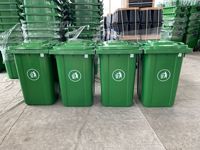 Poubelle extérieure en plastique de 360 L (95 gallons), grande poubelle à déchets, bacs à déchets en plastique pour parcs