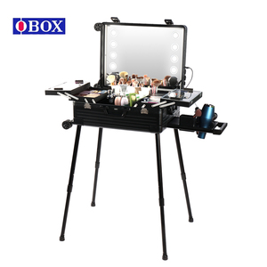 กระเป๋าเครื่องสำอางแบบล้อลาก OBox OEM พร้อมกระจกไฟในตัว 3 สี สำหรับ<span class=keywords><strong>แต่งหน้า</strong></span> กันน้ำและกันไฟ - Product Image 4