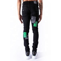 Jean hip-hop pour hommes, nouveau design, haute qualité, mode hip-hop, patch plante
