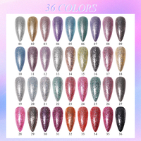 IMTITI Fantaisie Ongles Super Brillant Haute Pigment Glitter Gel Polonais 36 Couleurs Créez Votre Propre Marque Platine Gel