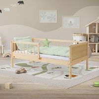 Neues Design Maßgefertigtes Montessori-Bett Holz-Babybetten Massivholz-Haus Einzelbett für Kinder und Kleinkinder