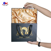 Boîte à perruque magnétique personnalisée avec doublure en satin, emballage de luxe, extensions de cheveux, boîte cadeau magnétique