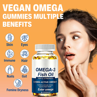 Capsules de Gel Doux d'Huile de Poisson Oméga-3 Halal OEM, Suppléments Végétaliens d'Oméga 3 EPA DHA, Vitamines Naturelles OEM, Capsules d'Huile de Poisson Oméga 3