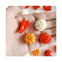 100 pièces Miniature maison de poupée nourriture légumes Figurines citrouille Chili chou-fleur légumes poivre artisanat pour cuisine chambre décor