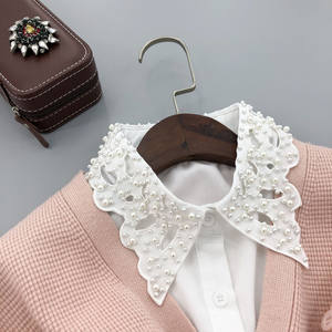 Col Claudine pour Homme en Perles Naturelles et Imitation Pierre, Style Pastoral et Sacerdotal, pour T-shirt et Veste - Product Image 3