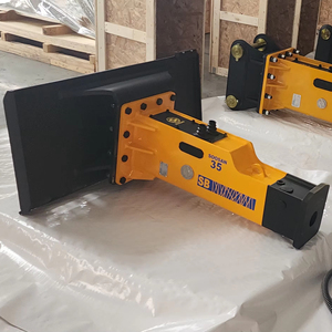 สำหรับแบรนด์ SB35 กล่องไฮดรอลิกเบรกเกอร์แบบเงียบ สำหรับรถตักล้อยางขนาดเล็ก รถขุดตีนตะขาบขนาดเล็ก รถตักหลังขุด น้ำหนัก 2.5-4.5 ตัน สีเหลือง 1 - Product Image 1