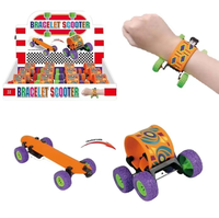 Mainan Mobil Mini Slapcart 4 Roda, Gelang Slap Bracelet Skateboard, Mainan Anak OEM Logo Custom