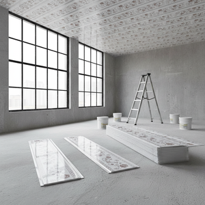 Pannelli per Controsoffitto in PVC Impermeabili su Misura, Moderni e Leggeri, Insonorizzati per Uso Domestico, Soggiorni e Cucine - Product Image 1
