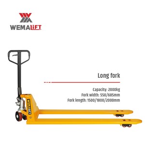 Efficiency Expert Extensión personalizada larga horquilla Pallet Jack Manual <span class=keywords><strong>Segunda</strong></span> <span class=keywords><strong>mano</strong></span> Pallet TruckWarehouse Titan - Product Image 1