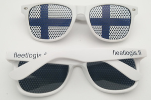 Gafas de sol de plástico con diseño patriótico para fiesta, lentes de sol de colores con bandera promocional personalizada - Product Image 5