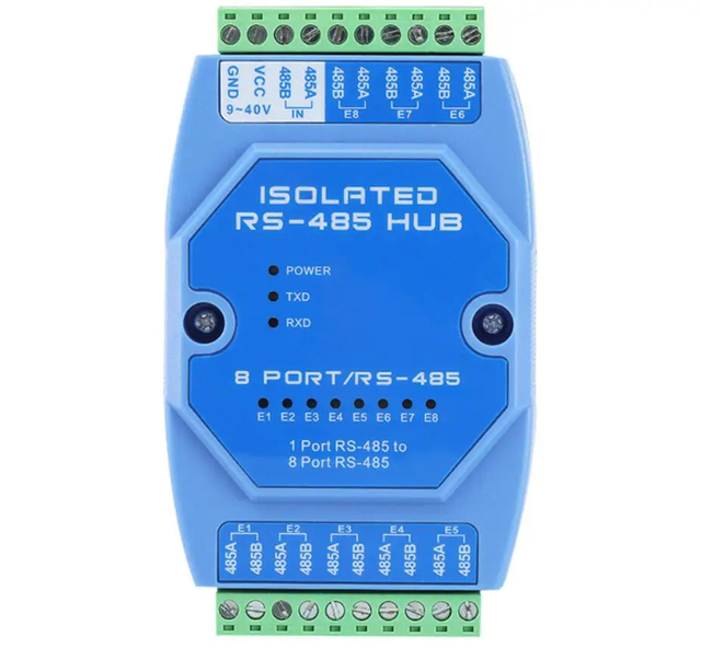 JPX-6081 8-port 485 Hub Concentrator 8Channel RS485 Isolated Repeater Distributor One Sub Eight Industrial Photoelectric Relay