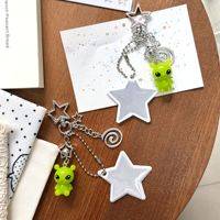 Pendentif étoile alien mignon et cool AM, style Ins, breloque de sac transfrontalière