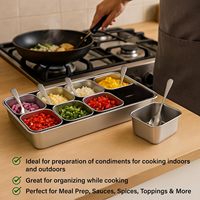 Boîte à épices Yakumi en acier inoxydable à 8 compartiments avec logo personnalisé, récipient à condiments avec couvercles