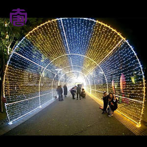 Arche lumineuse LED extérieure IP65, tunnel 3D, décoration de Noël pour place publique, structure en fer, installation facile pour l'extérieur - Product Image 2
