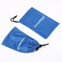Étui à lunettes souple personnalisé KAIHENG 2024 avec logo, en microfibre de haute qualité, coloré, avec cordon de serrage, pour lunettes de vue et de soleil, compatible écran tactile