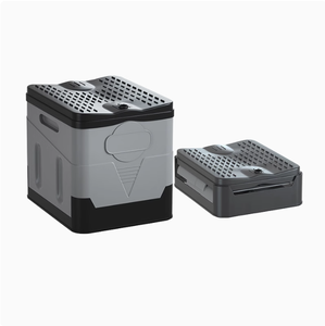 Toilette pliante d'urgence portable, toilette en plastique lavable pour le camping, seau pliable pour voiture, camping-car, camion, voyages en plein air - Product Image 2
