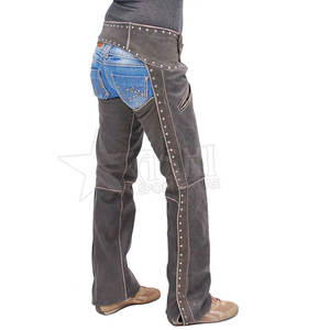 Mejor diseño Logotipo personalizado Impresión Mujeres Full Chaps Material de cuero ligero de alta calidad para deportes de equitación - Product Image 6