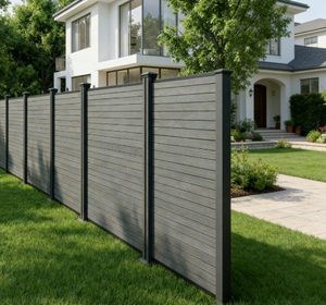 Valla de Privacidad para Caballos de WPC Blanca para Exteriores con Marco de Aluminio, Resistente a los Rayos UV, Ecológica para Jardín y Patio - Product Image 5