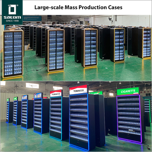 Trạm Xăng cửa hàng 9 lớp kim loại thuốc lá Kệ LED hộp đèn thuốc lá hiển thị đứng - Product Image 4