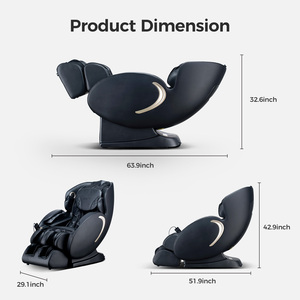 Fauteuil de massage moderne BOSSCARE 3D à gravité zéro, inclinable, avec application, noir - Product Image 5