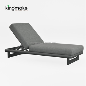 Chaise longue <span class=keywords><strong>de</strong></span> plage <span class=keywords><strong>haut</strong></span> <span class=keywords><strong>de</strong></span> <span class=keywords><strong>gamme</strong></span> en <span class=keywords><strong>aluminium</strong></span> réglable avec table d'appoint pour piscine et spa - Product Image 3