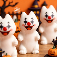 Miniatures de clown de cirque en résine, breloques de chat de dessin animé pour cadre photo, accessoires de décoration DIY pour colle crème et Halloween