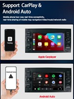 Sistema Multimedia para Automóvil con Pantalla Táctil de 7 Pulgadas y Linux, 2 DIN, con Cámara de Reversa, para Ford Mondeo, Focus, C-Max, Galaxy, S-Max, Fiesta, Radio y Video para Automóvil