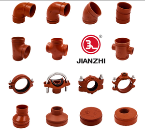 Raccords de tuyauterie rainurés Jianzhi basse pression PN10 avec revêtement en <span class=keywords><strong>ciment</strong></span>, tuyaux ductiles, embouts à rainures à roulage <span class=keywords><strong>rapide</strong></span>, technique de fonderie - Product Image 1