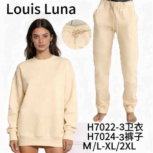 Tuta Louis Luna Oversize con Felpa e Pantaloni M/L-XL/2XL Bianco Puro Abbigliamento Casual Sportivo - Product Image 2