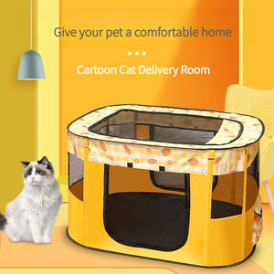 Corralito para mascotas cerrado grande al por mayor, CASA PARA GATOS con techo, jaula para perros de varias habitaciones y caja de parto para gatitos, tienda de valla portátil - Product Image 1