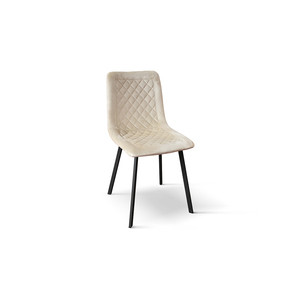 Arianna <b>Chair</b> <b>Set</b> <b>Of</b> <b>4</b> Beige Velvet Metal Base Indoor <b>Dining</b> <b>Chairs</b> - Product Image 1