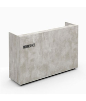Centre commercial demi-rond blanc mat KORIONS bureau d'accueil semi-circulaire à surface solide