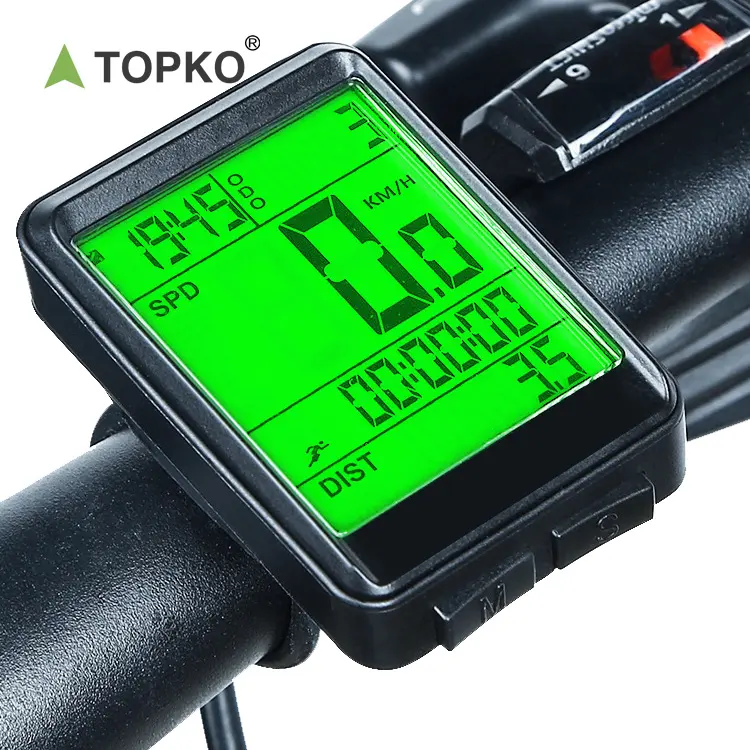 TOPKO Cheap Large Display Screen Wireless Rainproof Cycling Code Ometer Waterproof Bicycle Computer Stopwatch