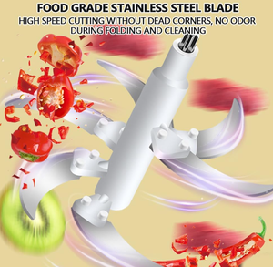 Picadora de carne multifuncional de acero inoxidable para cocina, para alimentos de bebé, cebolla y frutas. - Product Image 6