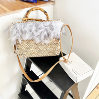 Sacs de créateurs haut de gamme pour femmes, nouveaux sacs à main classiques de luxe faits à la main, design personnel personnalisé, sac de fée en paille naturelle lacée