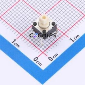 B3F-1050 Tactile Switch Through hole Component (THT)-4P,6x6mm Switch Single Pole Single Throw Rectangle Button 1N Through Hole - Product Image 1