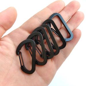 Minimosquetón <span class=keywords><strong>pequeño</strong></span> de aluminio en forma de D, negro, 4CM - Product Image 5