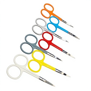 Beautiful Lash Print Gold Coating Curved Design Stainless Steel Cuticle Scissors Straight Blade Sharp Tip Custom Logo Hooper - Product Image 1