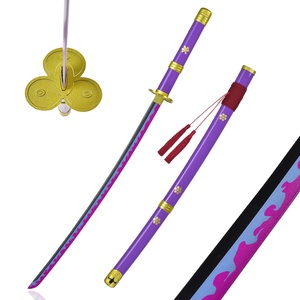 Réplique <span class=keywords><strong>de</strong></span> l'épée <span class=keywords><strong>Katana</strong></span> d'Enma en acier carbone violet <span class=keywords><strong>de</strong></span> 103 cm, inspirée du manga japonais One Piece, réplique originale <span class=keywords><strong>de</strong></span> l'épée <span class=keywords><strong>de</strong></span> <span class=keywords><strong>Zoro</strong></span> - Product Image 1