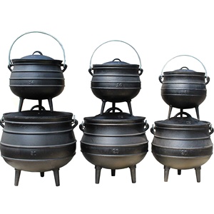 Chảo gang đúc <span class=keywords><strong>3</strong></span> chân chất lượng cao, nhiều kích cỡ, kiểu Dutch Oven/POTJIE, nồi lớn, có sẵn để bán - Product Image 1