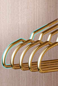 Cintres robustes classiques en acier inoxydable doré et argenté antidérapants pour l'organisation des vêtements et la présentation <span class=keywords><strong>de</strong></span> vestes dans le salon - Product Image 4