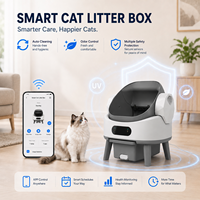 Bac à litière automatique intelligent et écologique pour chat, carré, en ABS, avec contrôle des odeurs, autonettoyant, grande capacité 80L, toilette automatique pour chat