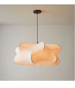 <span class=keywords><strong>Lustre</strong></span> LED en fer soyeux de style japonais en forme d'hélice, trois couleurs, intensité réglable, hauteur réglable 1,5 m, blanc chaud, pour bar - Product Image 1